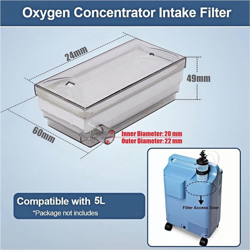 Oxygen Concentrator Filter Intake - فلتر استبدال لمكثف الأكسجين A76G، عبوة