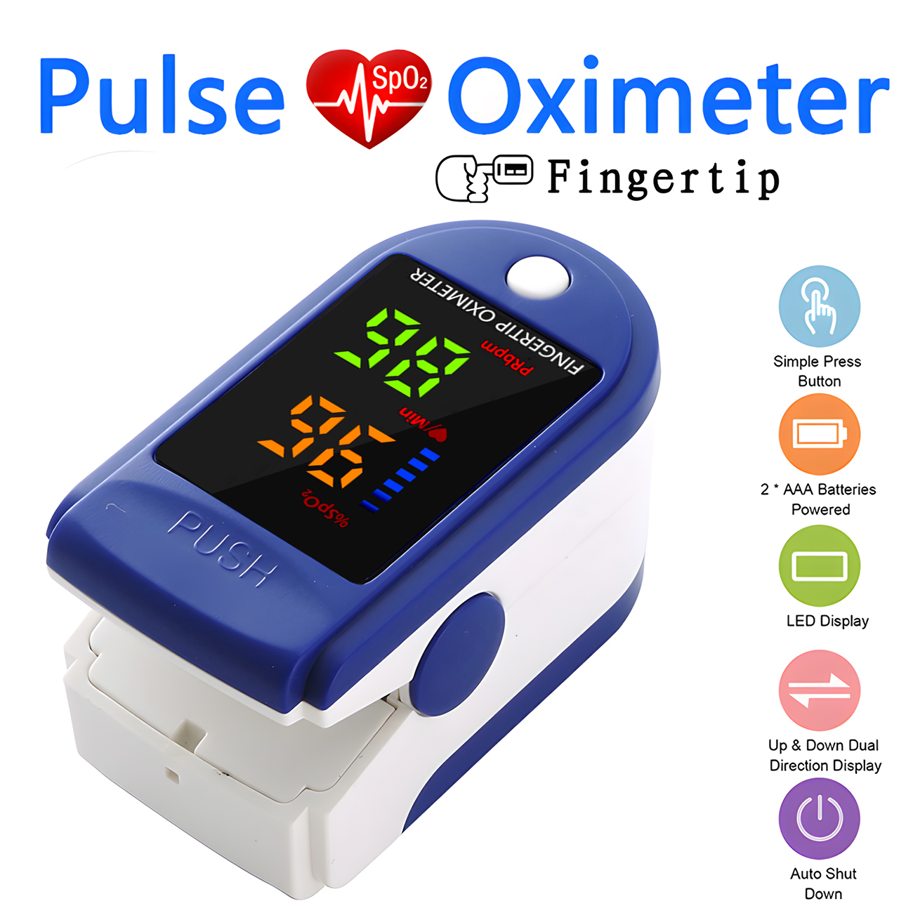 مقياس التأكسج الرقمي لنبض الإص - مراجعة Oxygen Saturation Monitor Fingertip وسعره