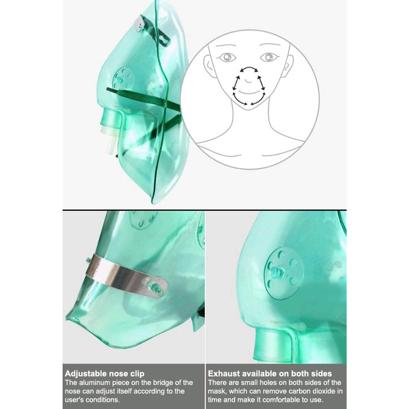 1 قطعة قناع الوجه الأكسجين عال - مراجعة Oxygen Mask Reservoir Bag Adult وسعره