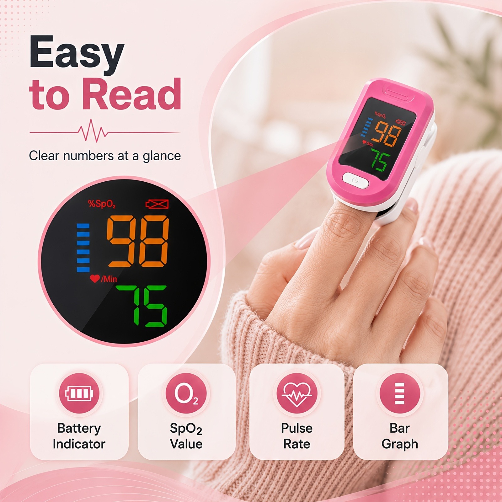 جهاز قياس نبض الأصبع مع شاشة ر - مراجعة Oxygen Saturation Monitor Fingertip وسعره