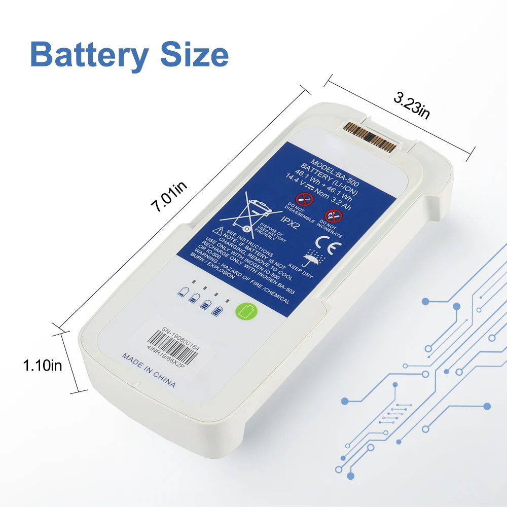 بطارية بديلة BA-500، 8 خلايا،  - مراجعة Portable Oxygen Concentrator Battery وسعره