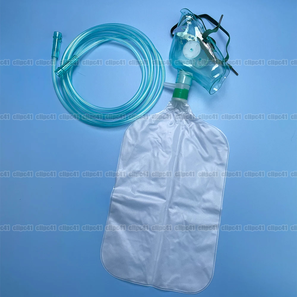 1-10 قطع من أقنعة الأكسجين عال - مراجعة Oxygen Mask Reservoir Bag Adult وسعره